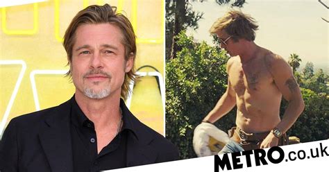 brad pitt shirtless|Shirtless Brad Pitt in ‘Once upon a Time in Hollywpod’